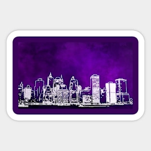 Purple Manhattan Sticker